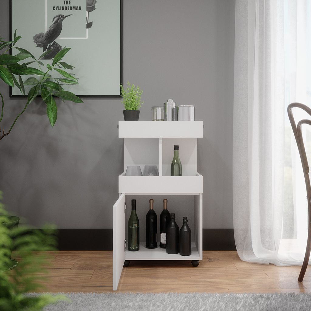 Vicco Pojemnik na rolkach Kamber, 50 x 89 cm, Biały Zdjęcie produktu 5