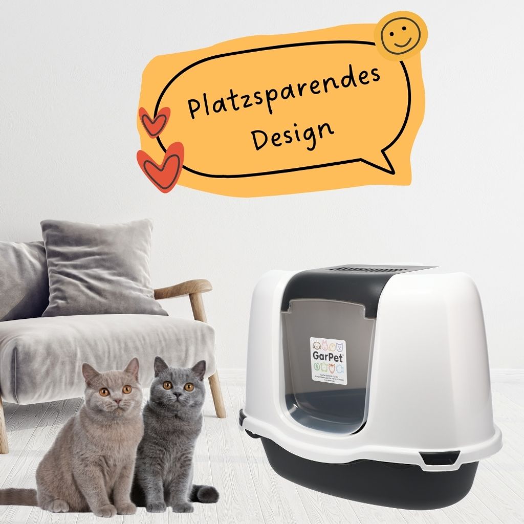 Katzenklo Ecke Große platzsparende Eck Katzentoilette mit Produktbild 6