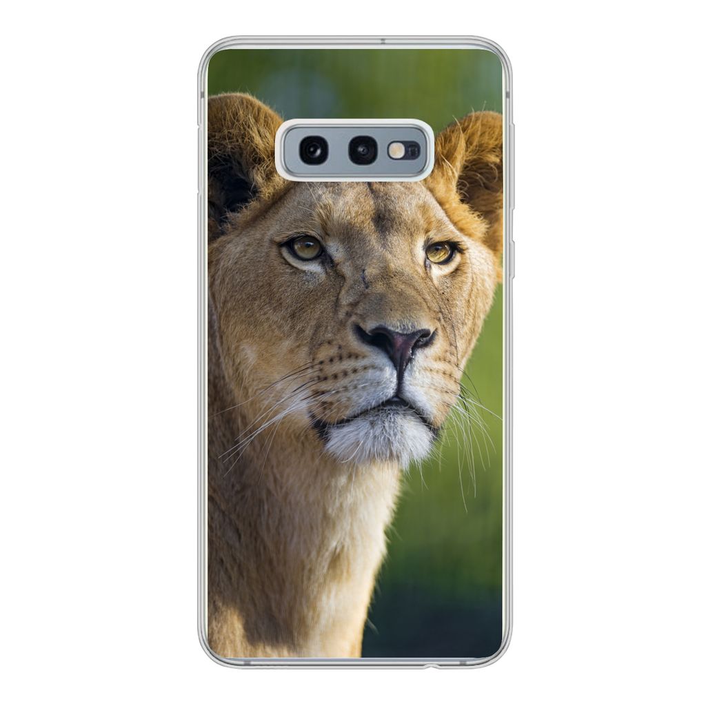 MuchoWow Handyhülle Schutzhülle Hülle für Samsung Galaxy S10e Porträt - Löwe - Wild Silikon Softcase Handy Hülle - Handy