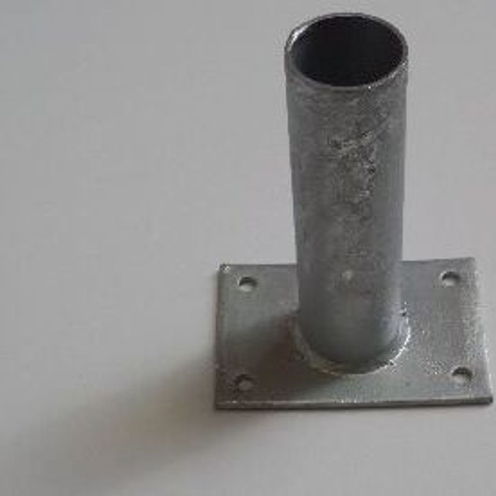 Runder Pfahlhalter auf Platte Ø55 mm x 15 cm - Pro Stück Produktbild 