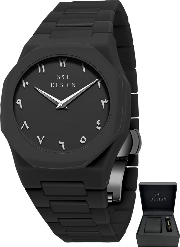 S&T Design Montre Hommes Polycarbonate Chiffres Arabes Image du produit 