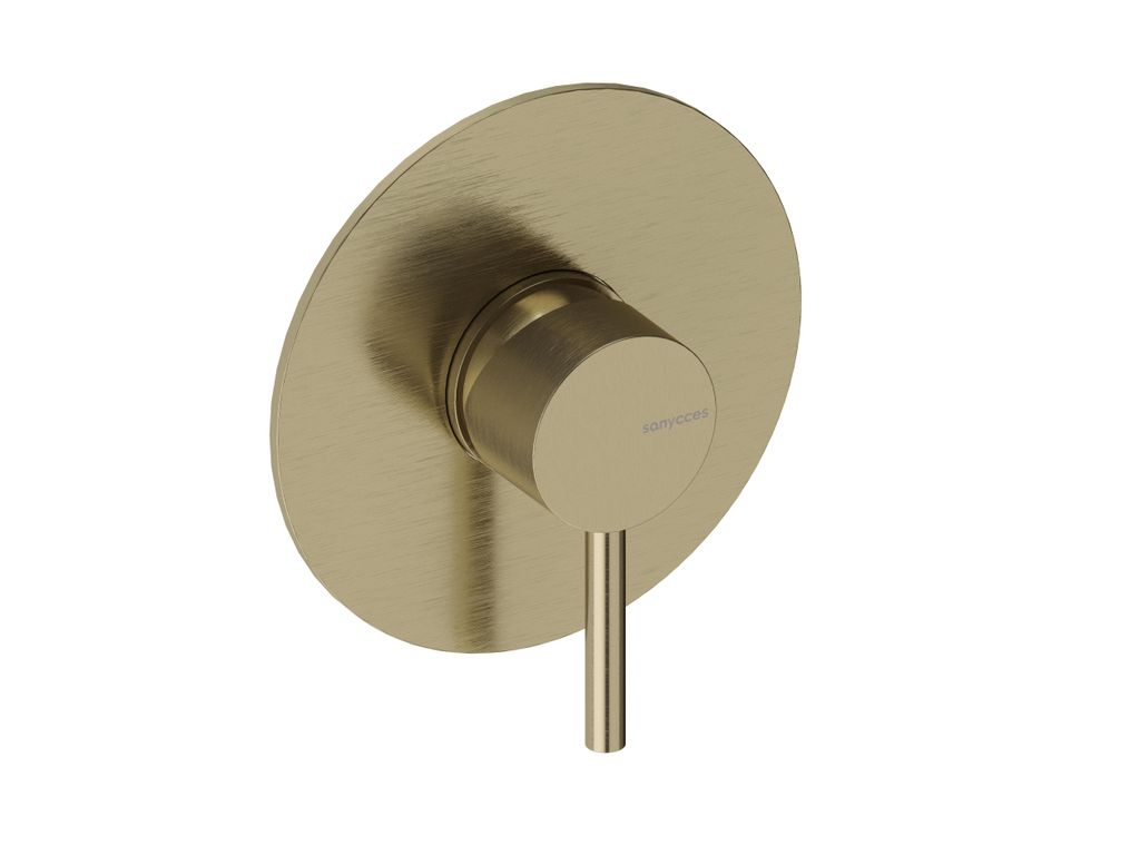 SANYCCES LOOP Unterputz Dusch-Brausebatterie mit Unterputz Einbaukörper, gold gebürstet