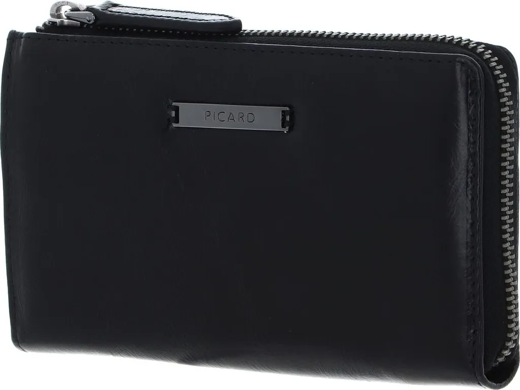 Porte-monnaie Noir PICARD Better Me Wallet en Cuir Véritable Durable