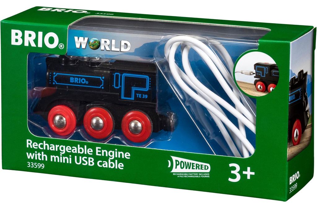 Brio Locomotive noire rechargeable avec mini-USB, 33599 Image du produit 