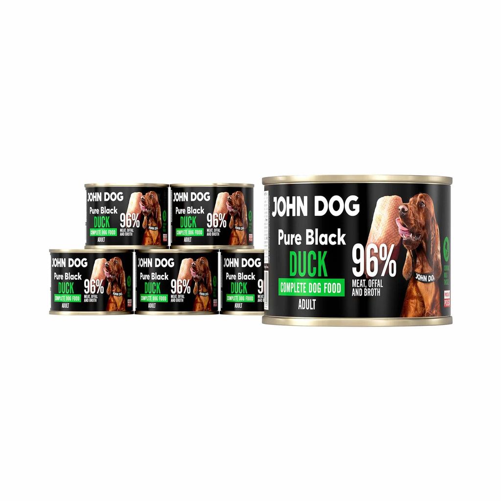 John Dog Hundenassfutter Pure Black Ente - Premium Produktbild 