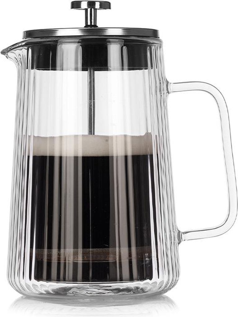 Doppelwandige French Press aus Glas – hitzebeständiger Produktbild 