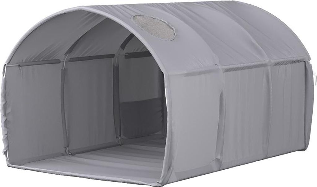 Tente tunnel Vitalispa Kubby Gris 100x80cm avec fenêtre, Image du produit 
