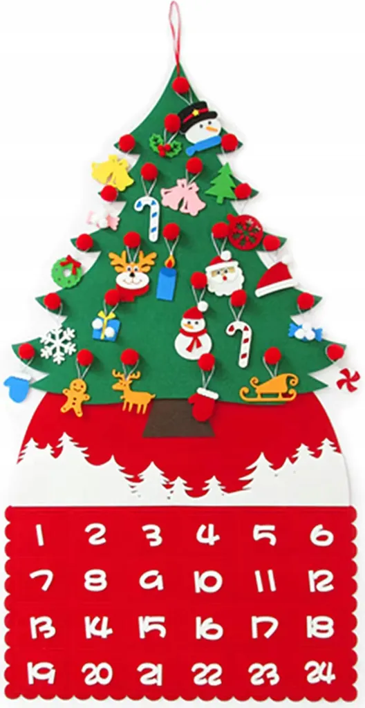 Tapis de sapin de Noël calendrier de l'Avent décoration chambre E3M - 3