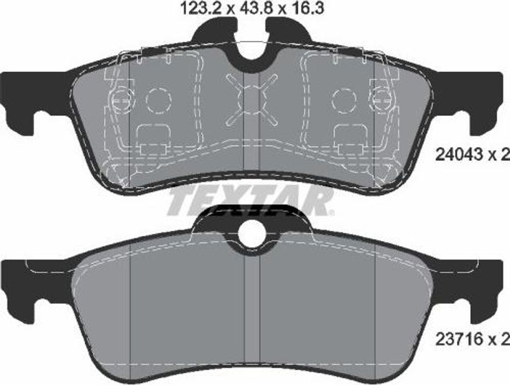 TEXTAR Bremsbeläge Satz Hinten für MINI Schrägheck (R56) 2404381