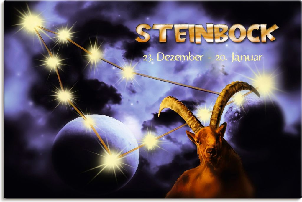 ARTland Leinwandbild Sternzeichen - Steinbock Größe: 60x40 cm