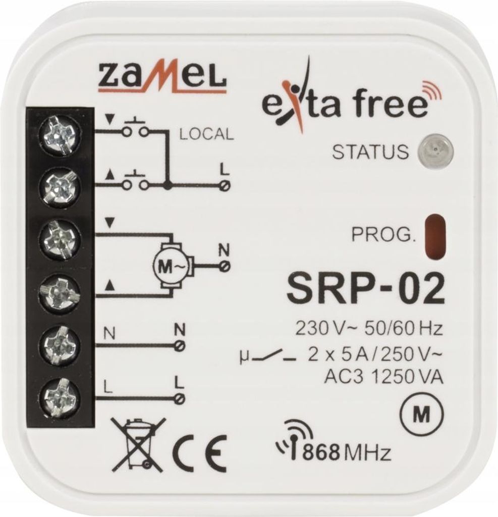 Ovládání rolet pod omítku, SRP-02, exta  Zamel Zamel Obrázek produktu 