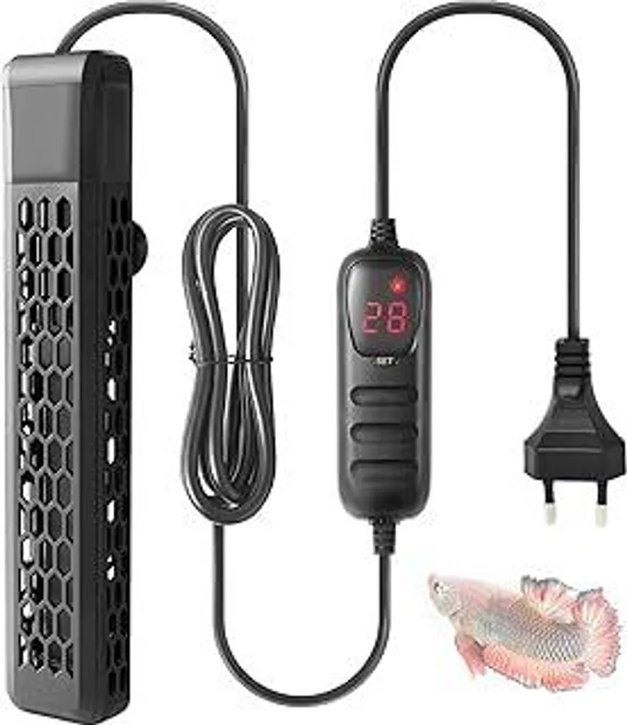 Riscaldatore PTC FEDOUR 200W-400W: Sicurezza Digitale per Acquari