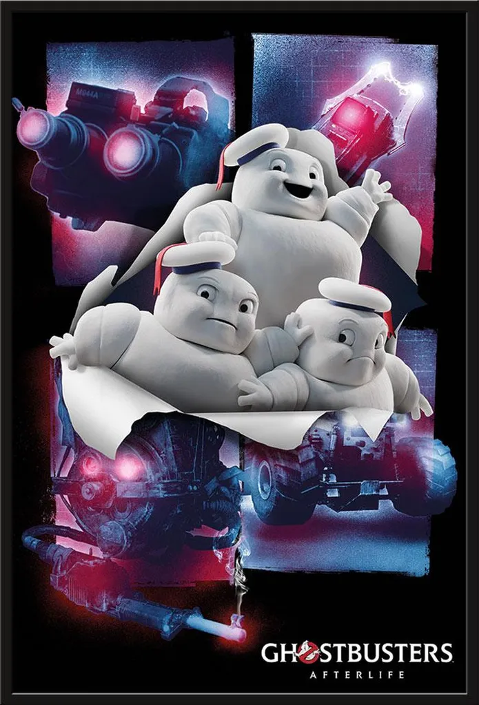 Cadre Shinsuke Noir avec Affiche Ghostbusters Afterlife Vitre Antichoc