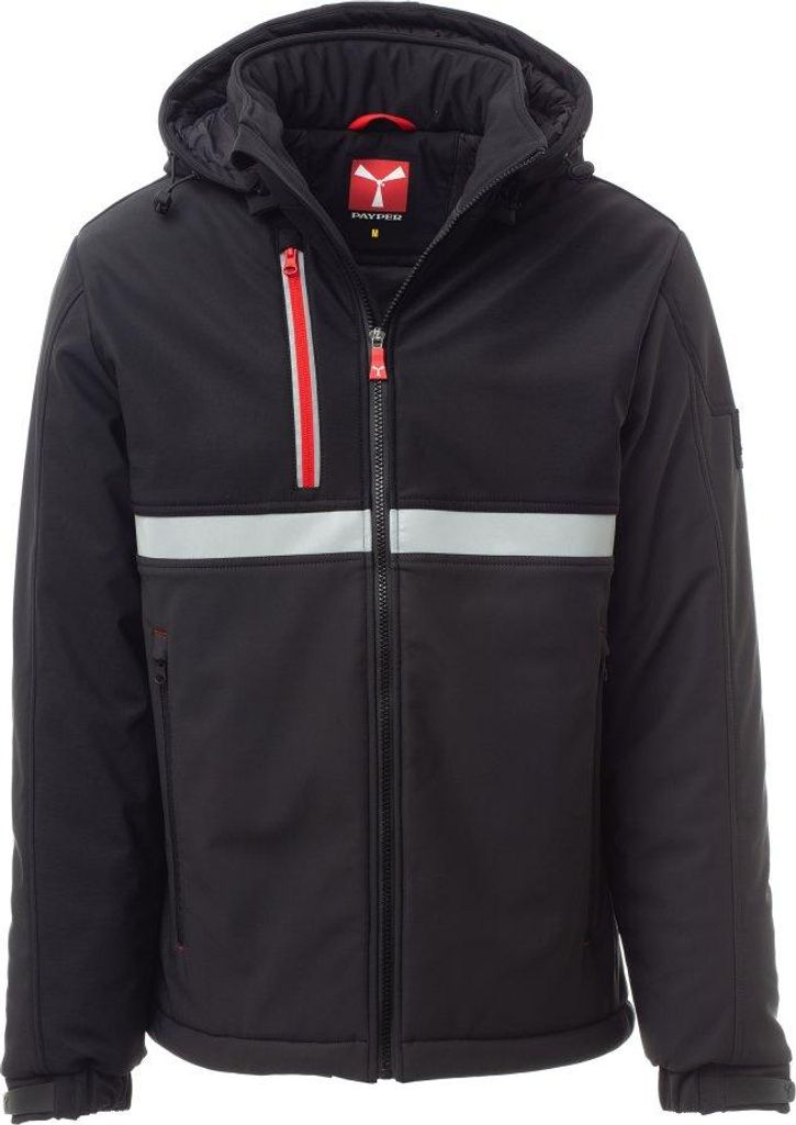 Herren Softshelljacke Gefüttert "WISE PAD" - Payper Anthrazit/Schwarz XL