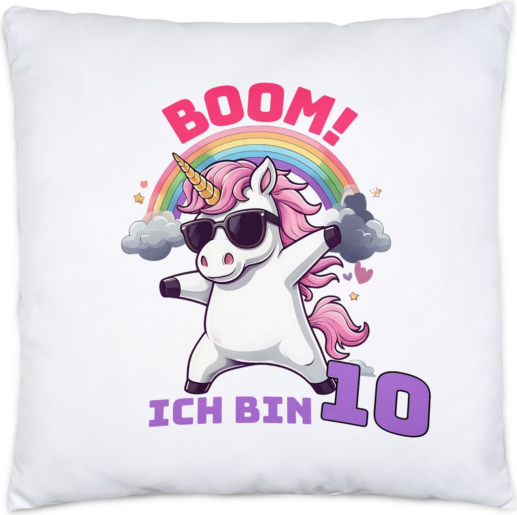 Boom Ich Bin 10 Kissen Kindergeburtstag Einhorn Geschenk Party Dabbing Regenbogen Spaß