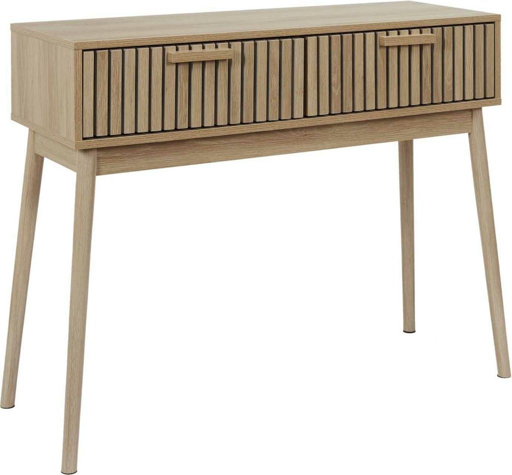 HowHomely | Konsolentisch - 35x80x100 cm - beige Beistelltisch - Deko