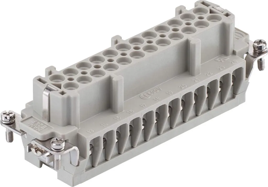 Connecteur Industriel Han 24E Femelle 24 Broches avec Raccord Vis