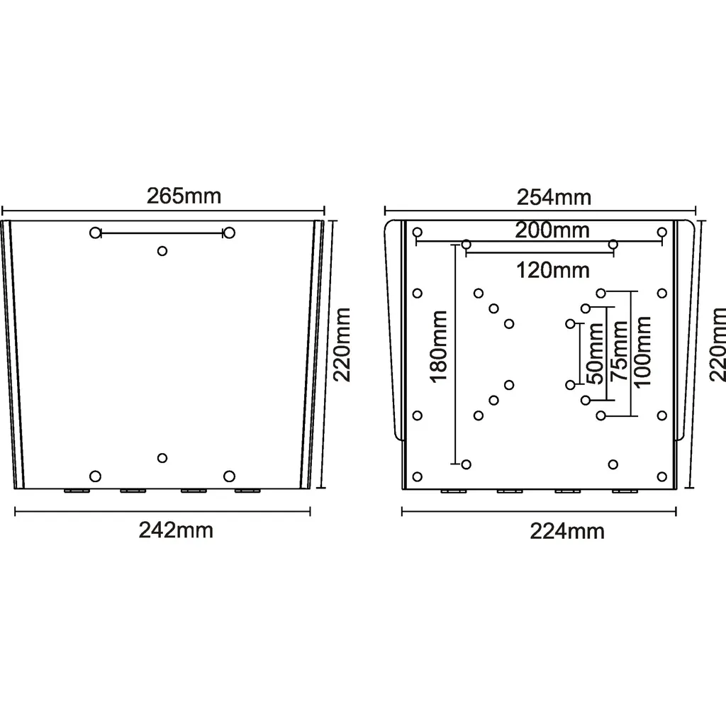 Fixation Murale TV Stable InLine 23116A pour Écran Plat 17-42 Pouces - 2