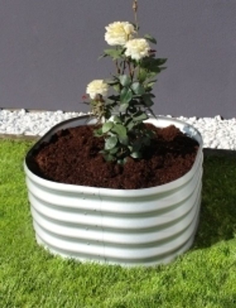 Vitavia Hochbeet "Terra 401" aluminium blank 40 cm Modell "Rund"