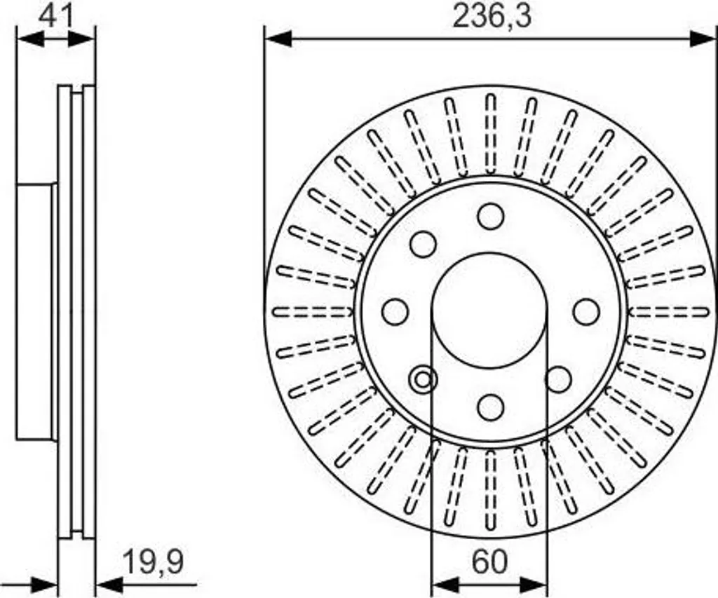 Paire de Disques de Frein Bosch 0 986 479 S98 en Acier Allié 236mm