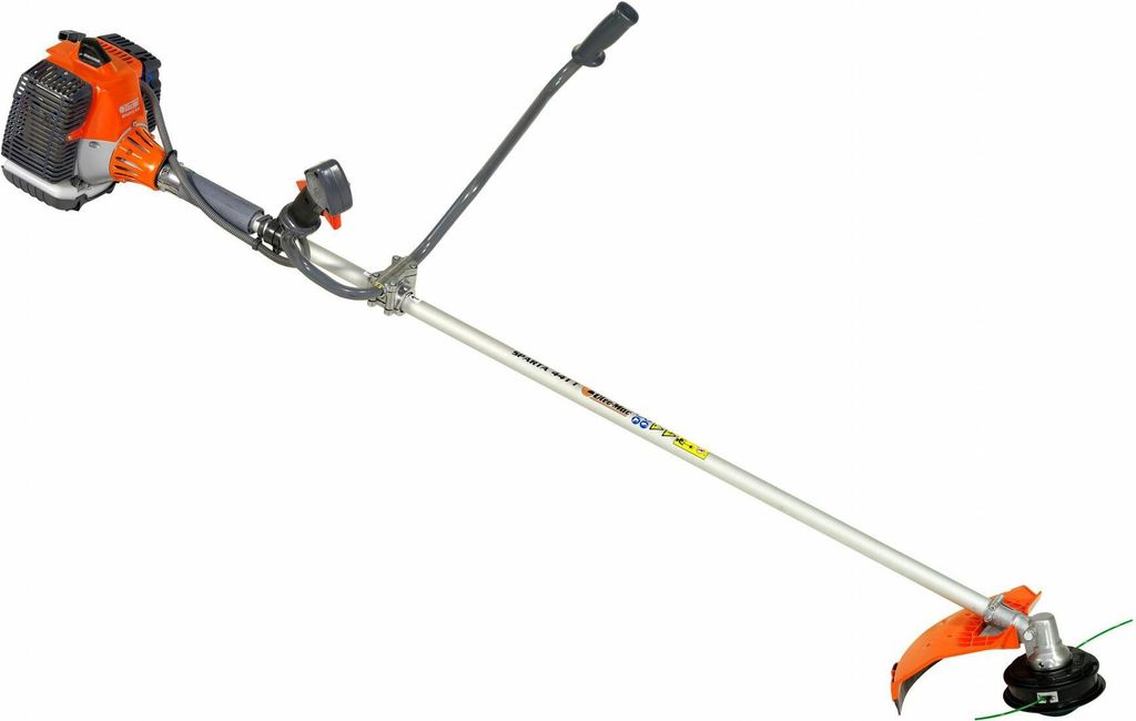 A string trimmer is shown against a white background.