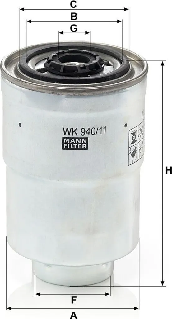 Filtre à carburant haute capacité pour Mazda et Opel Turbo Diesel