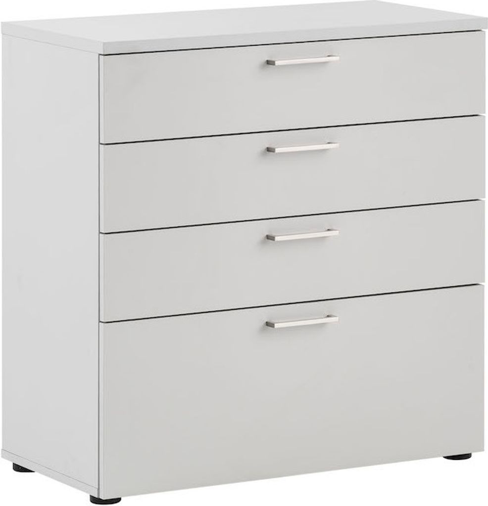 Möbelpartner Schubladenschrank Hippo | HxBxT 84x80x40cm | 4 Schubladen | Lichtgrau