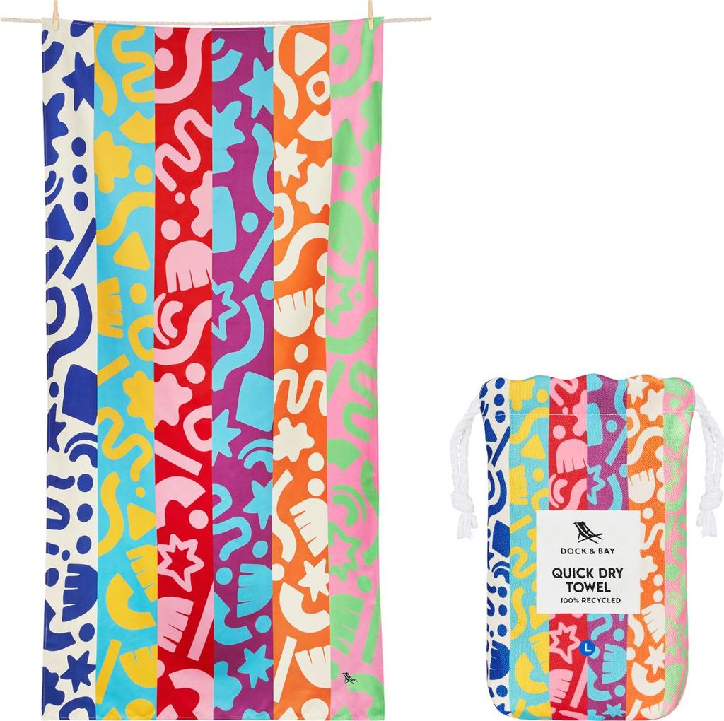 Dock & Bay Kids Beach Towel L Power of Positivity 160x90cm