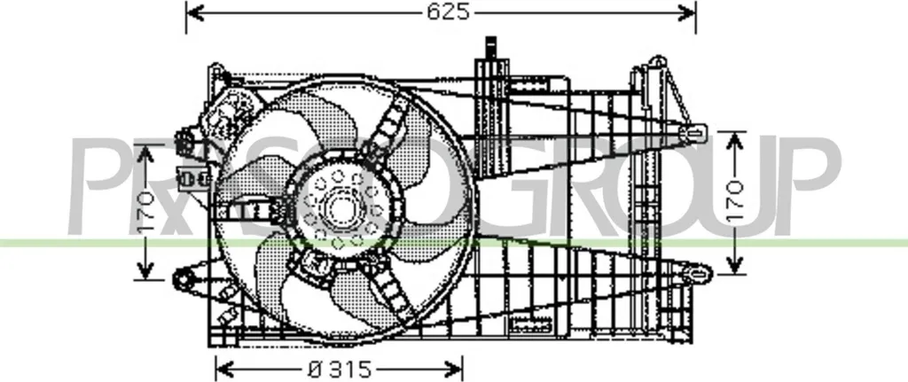 Ventilateur moteur pour Fiat Punto - Pièce de refroidissement OE 46745051