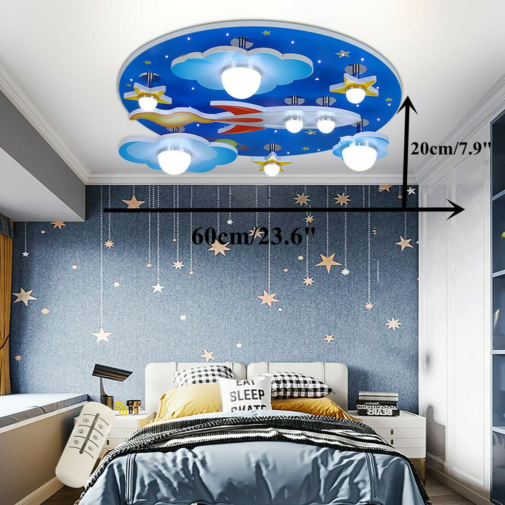 24W Dimmbar LED Cartoon Deckenleuchte Mond Stern Kinder lampe Kinderzimmer 