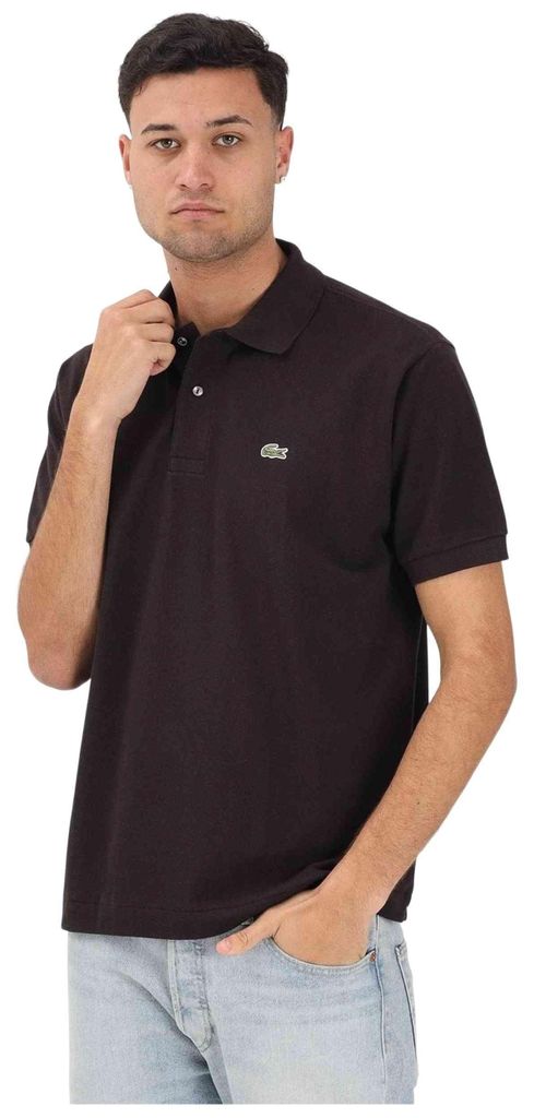 Braunes Poloshirt Lacoste klassische Passform 2 Knöpfe Produktbild 