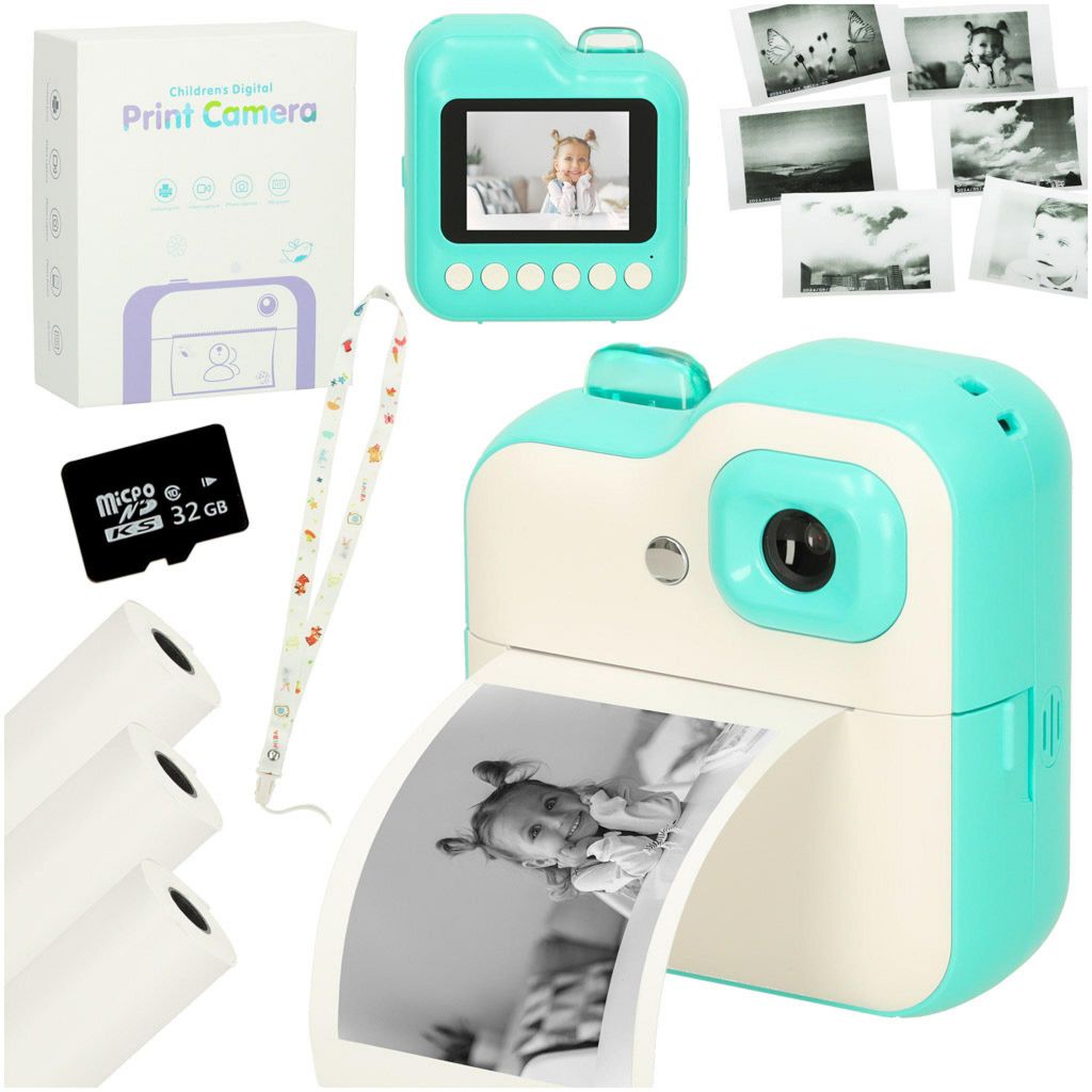 Appareil photo instantané pour enfants 1 Go 24mpx vert Image du produit 