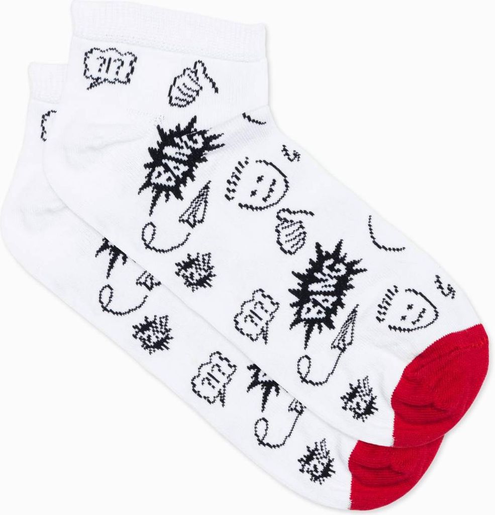 Ombre Clothing Lustige Herrensocken Artunor weiß 43-46