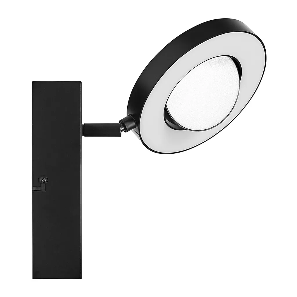 Applique Murale et Plafonnier LED Saturn Noir à Température Variable - 5