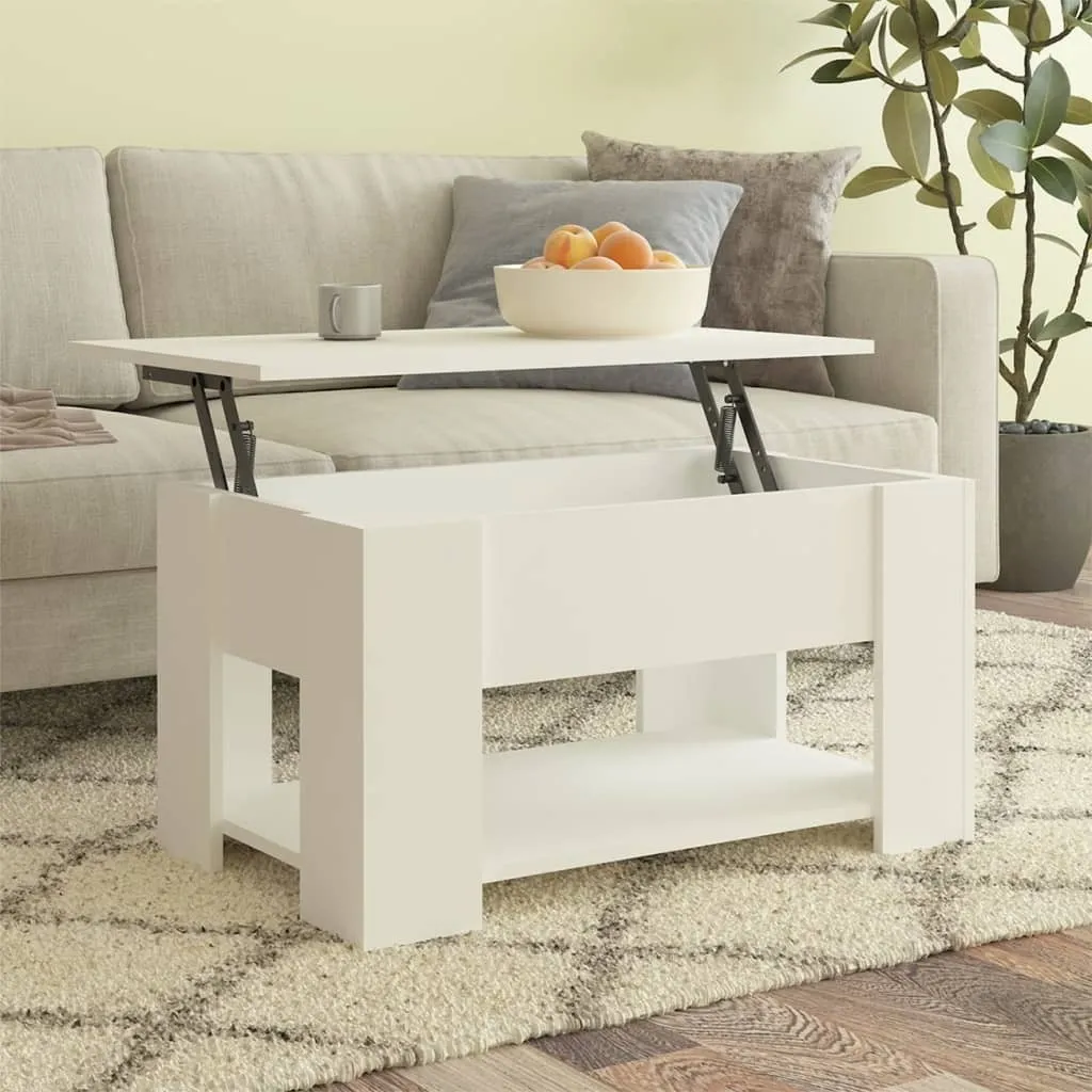 Tavolino Soggiorno Bianco 79x49 cm | Resistente e Pratico