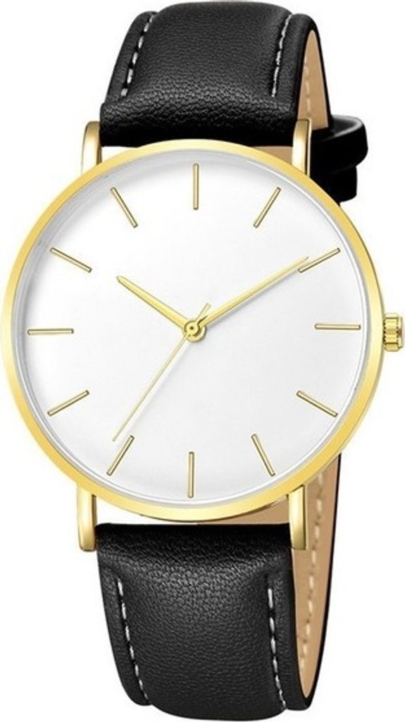 Moderne Wilson Uhr für Herren – Schwarz, Weiß und Gold KP22687