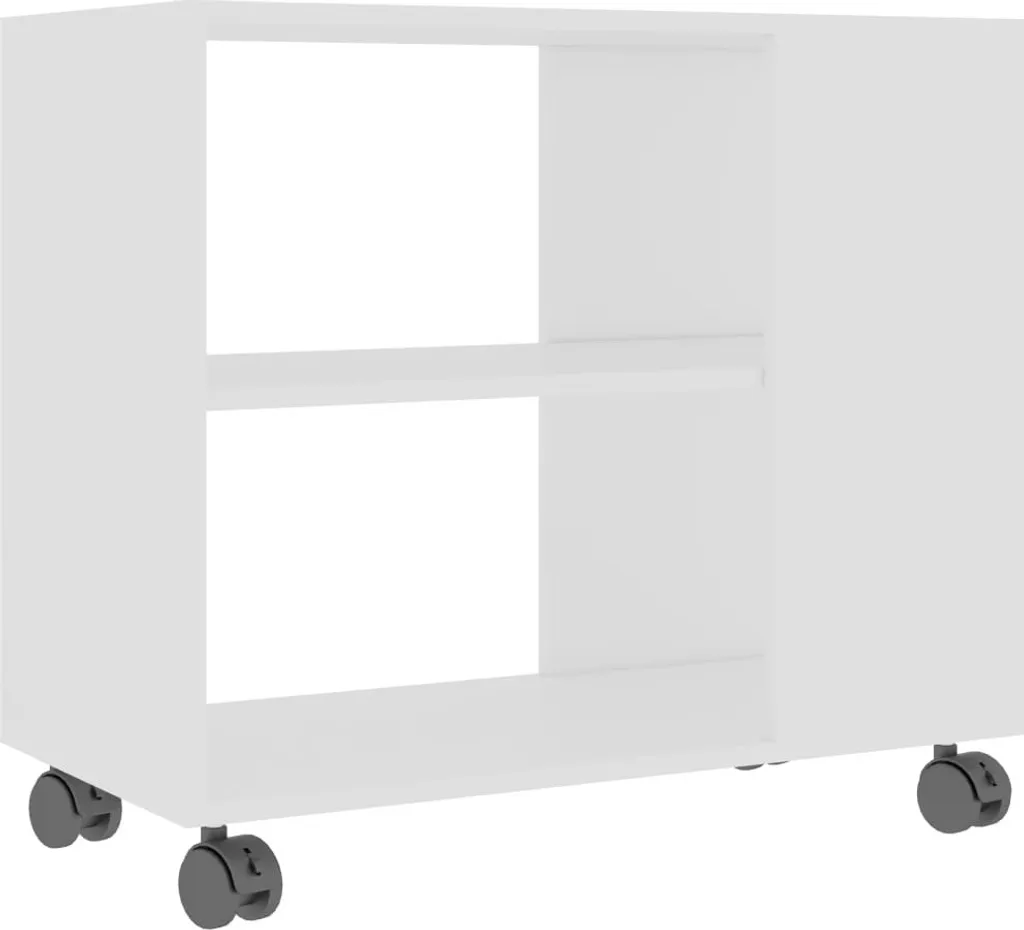 SYFAX™ Tavolino Bianco 70x35x55 cm in Legno Multistrato: Qualità Vera