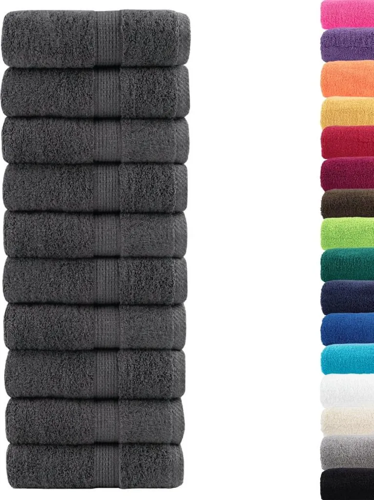 Serviette Invité SOLUND Anthracite 600g/m² : Fini les Serviettes Rêches