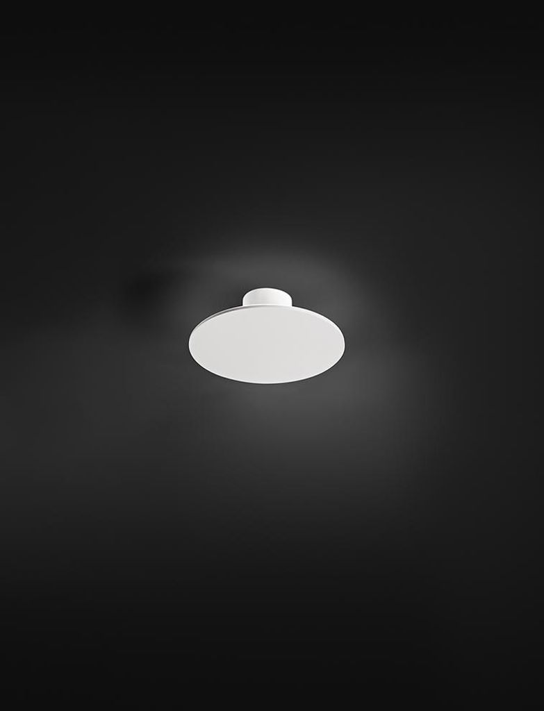 Perenz 15W LED-Deckenleuchte aus mattweißem Metall, einstellbare Farbtemperatur 3000K-4000K-6000K, Durchmesser 25cm, modernes minimalistisches Design