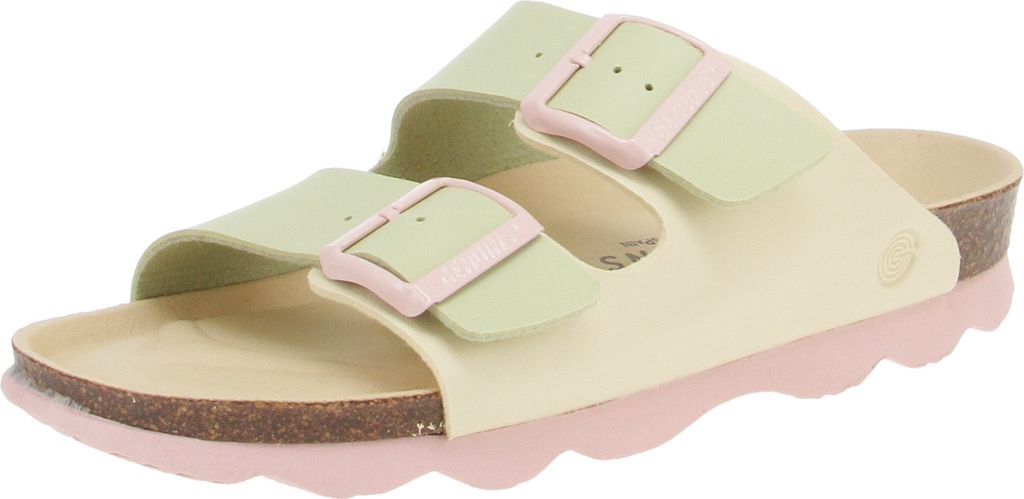 Genuins G105631 Hawai Twin - Damen Schuhe Pantoletten - Lemon-Melon, Größe:38 EU