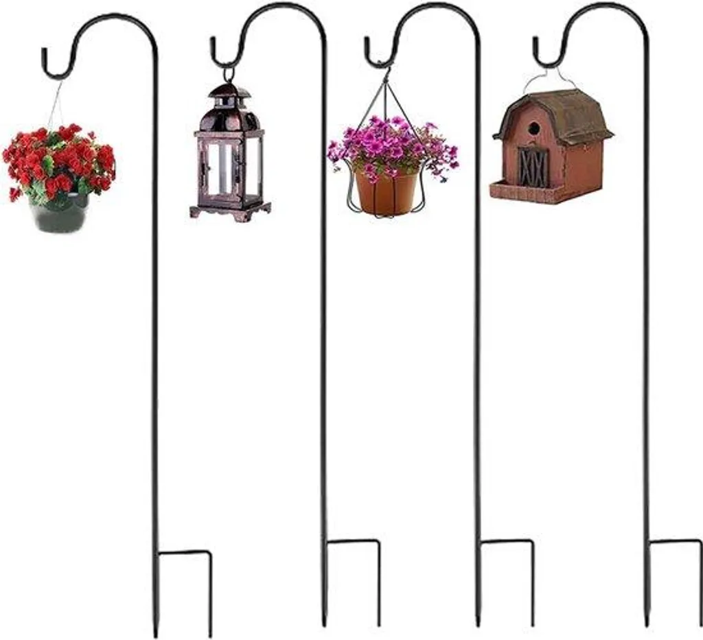 Tiges de jardin 120 cm pour suspendre lanternes et lampes solaires x8