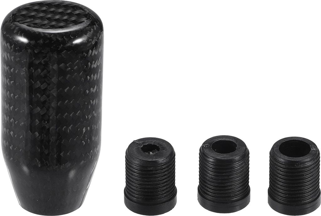 Schaltknauf mit 3 Adaptern / Vorderer Gangschaltknauf fš¹r Automatik- und Schaltfahrzeuge / Langlebiger Schaltknauf aus Harz 7 cm / 1 Satz Schwarz