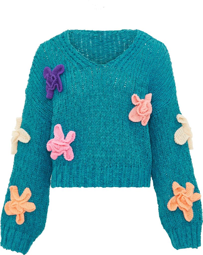 ebeeza damen pullover - türkis, M/L