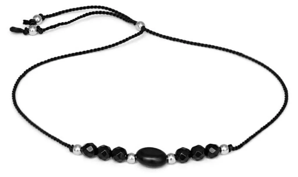 Bracelet onyx ajustable HE18R3S-BK : fini les bijoux trop grands ou fragiles