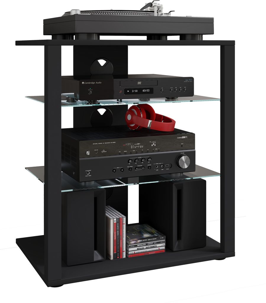 Hifi nábytkový stojan hliníkový sklenený stojan na Obrázok produktu 
