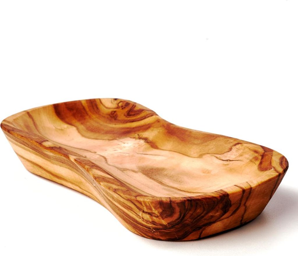 Schale in Achterform aus Olivenholz 22 cm