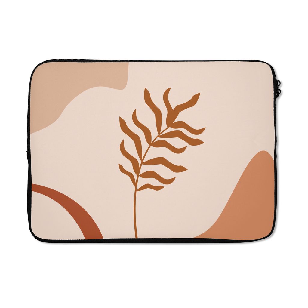 MuchoWow Laptop Hülle 13 Zoll Sommer - Pflanze - Braun Laptoptasche - Laptophülle - Sleeve - Rundumschutz