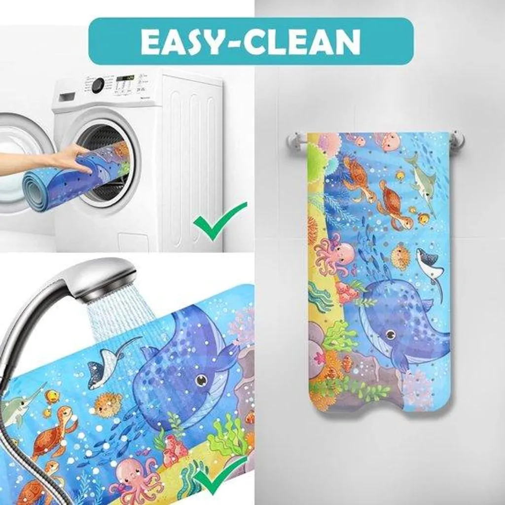 Tapis de bain anti-glisse 100x40cm : stop aux moisissures et aux chutes