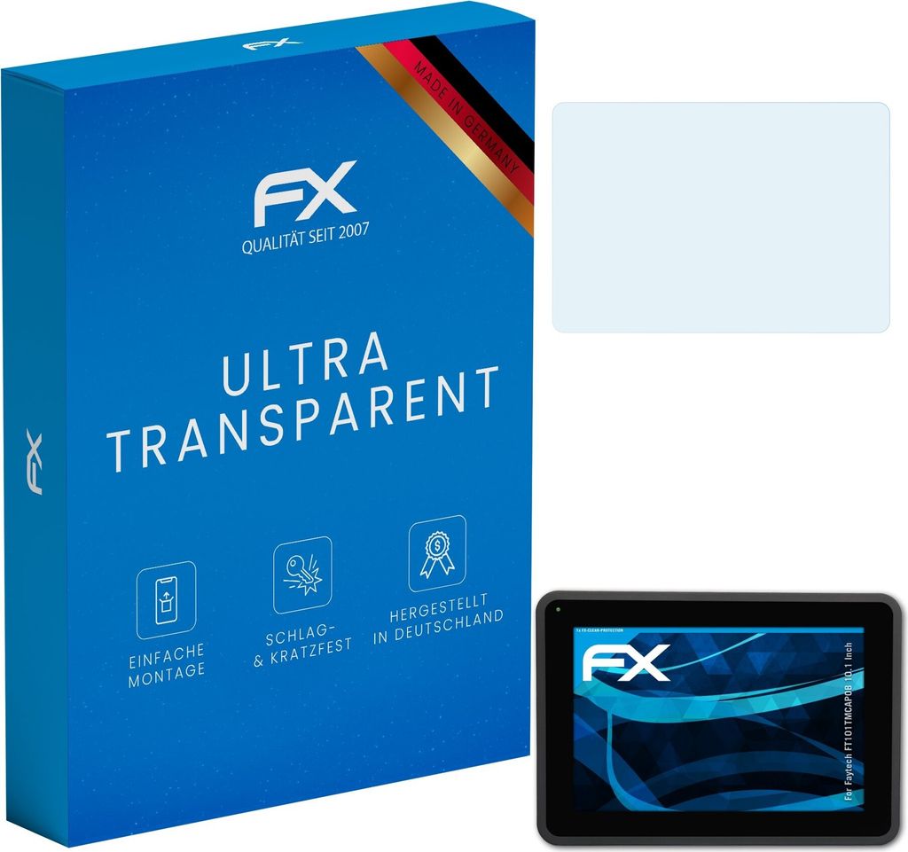 atFoliX FX-Clear Schutzfolie kompatibel mit Faytech FT101TMCAPOB (10.1 Inch) Displayschutzfolie