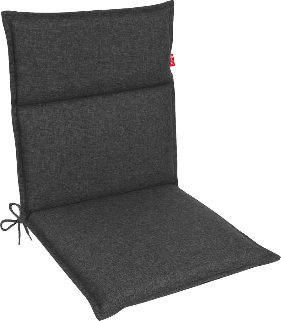 Herlag Niedriglehner Gartenstuhlauflage Bea 100x50x4,5cm Anthrazit Wasserabweisend Fleckschutz